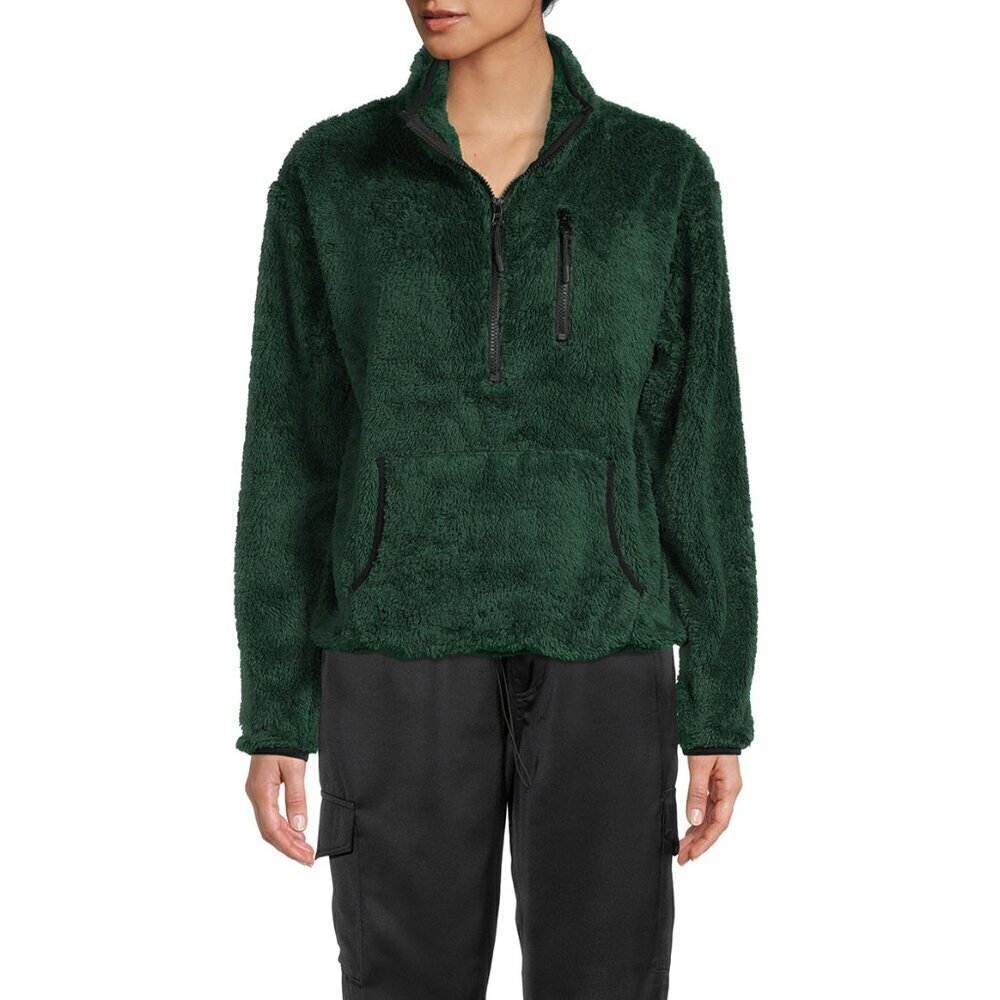No Boundaries Junior's Plush Quarter Zip Pullover